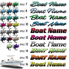 Boat Name Decal 2×12″ / Custom Hull Graphic / Premium Marine Vinyl Lettering GRB