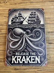 Kraken Spiced Rum Metal Tin Sign 12″ x 8″ Vintage Style Tiki Bar Home Decor New