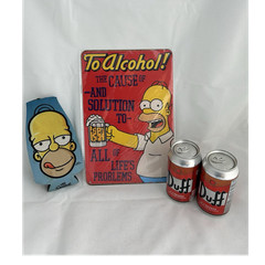 Homer Simpson The Simpsons «To Alcohol!» Metal Decorative Vertical Wall Sign