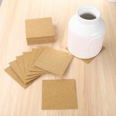 10/50/100PCS Self-Adhesive Cork 4 Inches Cork Backing Sheets Cork Tiles Coasters