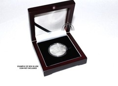 Solid Wood Box for 1oz Silver Maple Leaf in Direct Fit Air Tight Coin Capsule