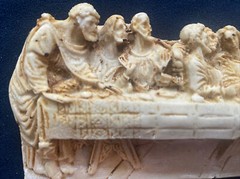 Vintage Last Supper Stone Sculpture Wall Hanging Easter