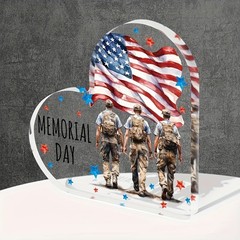 Acrylic Memorial Day 4th of July Patriotic Plaque American 250th Anniversary