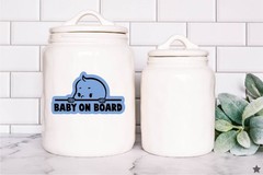 Baby On Board Decal Sticker Kids Parenting Car Warning Safety Drive Slow Down