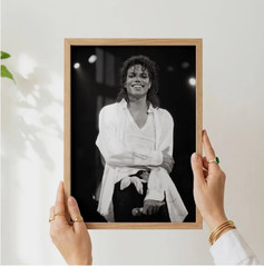 Michael Jackson Black & White Poster, Monochrome Wall Art, King of Pop
