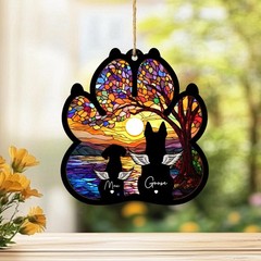 Personalized Dog Loss Sympathy Gift, Custom Dog Memorial Suncatcher Pet Memorial