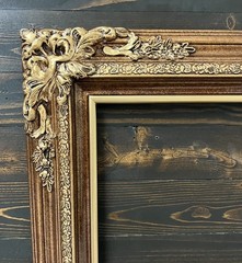 20 x 24 In Stock-Traditional compo XL ornate corners wood frame,BRONZE, vintage