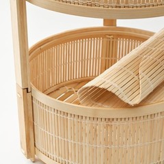 Vegetable/fruit basket, set of 2, bamboo