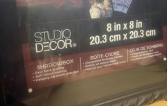2 Pack Studio Decor Shadowbox 8 X 8 Inches Back Loading Black