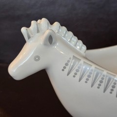 JONATHAN ADLER Zebra Open BOWL 8”x 3 1/2” Silver Design Happy Chic Trinket Dish