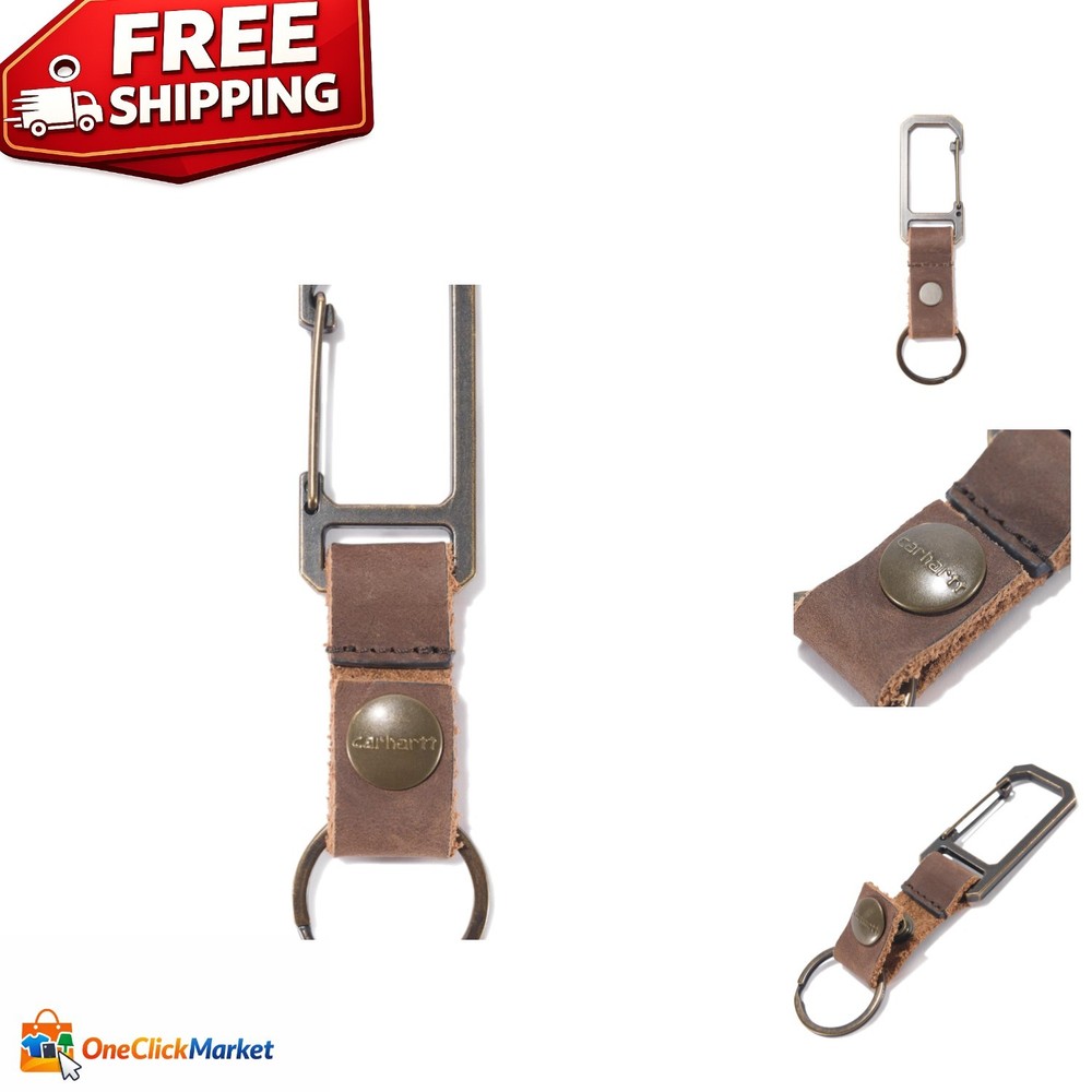 Water-Resistant Saddle Leather Keychain – Self-Locking Clip for Secure Carry