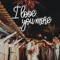 I Love You More Neon Signs Romantic Words LED Light Sweet Couple Signs