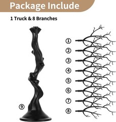 Portable 22.8in Black Christmas Ornament Display Tree – For Year-Round Decor
