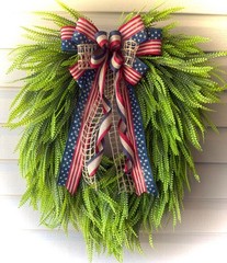 30″ Bead Grass Wreath-Popular-Bow can be your choice – New