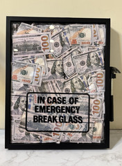 In Case of Emergency Break Glass Money Hypebeast Luxury Decor 12×15 Street Art