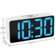 Small Digital Alarm Clock for Bedroom Large Display Big Numbers Display