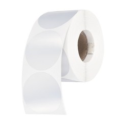 500pcs Round Thermal Label 1.5×1.5″ Self-Adhesive Thermal Stickers Matte Silver