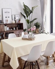 Goodluck 2 Pack Ivory Rectangular Tablecloth 60 x 102 Inch, Washable Table Co…
