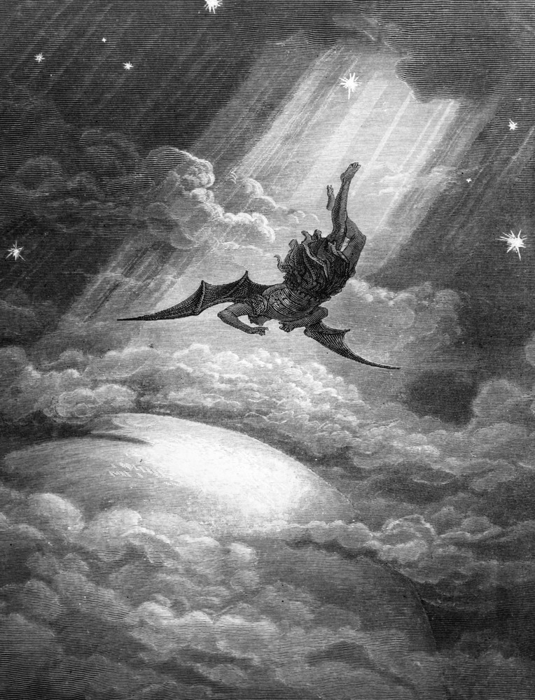 «Satans Fall» – Paradise Lost Poster Milton Occult Lucifer