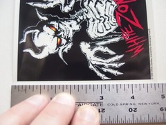 💀 Vintage White Zombie Devil Skeleton Sticker 1999 4.25″ x 4.875″ Rob Zombie