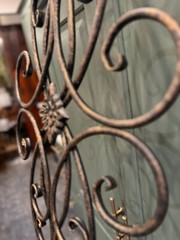 Large Decorative Tuscan Rustic Old World Scroll Wrought Iron Wall Grille Art 37″