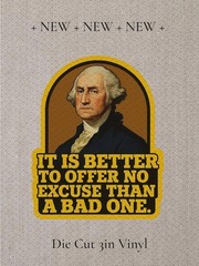 George Washington Quote Sticker: Founding Father Vinyl Decal