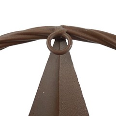 Rustic Barn Star Brown Silver Tin Metal Rope Ring Texas Wall Decor 8 inch