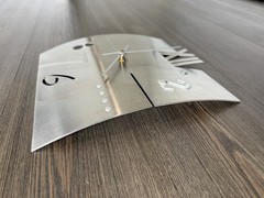Vintage – Modern Stainless Steel Wall Clock – Elika Laborious – 80s – 90s
