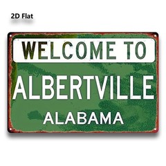 Metal Sign Welcome Albertville Alabama 20.32*30.48 cm