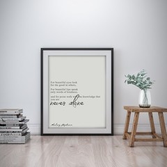 Audrey Hepburn Inspirational Wall Art Print Motivational Quote Poster Decor Gift