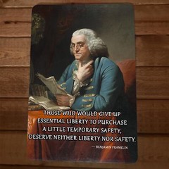Benjamin Franklin Founding Father Quote 8×12 Metal Wall Sign We The People