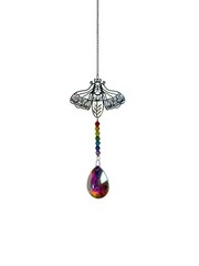 NEW sun catcher crystals rainbow colors hangs 13-15 inches MOTH