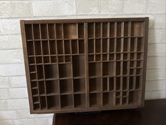 Vintage Hamilton Printers Tray Shadow Box Letterpress Drawer Display 21” X 16”