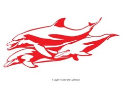 Sea Life – Dolphins 2 – Diver Car Truck Bumper Die Cut Decal Sticker