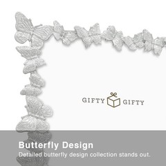 Silver Butterfly Photo Frame / 5×7 In | For Vertical and Horizontal Display on T