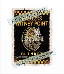 Early’s Witney Point Blankets Native American Indian metal tin sign garage signs