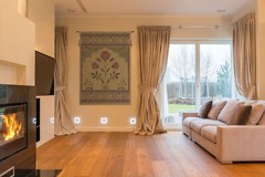 Belgium Woven Lotus European Tapestry Wallhanging 76×56 in Wall Decor New