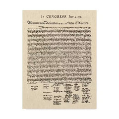 Founding Fathers ‘Declaration of Independence’ Canvas Unframed Photography Wall