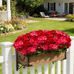 Artificial Flowers for Outdoor, UV Resistant Realistic Geranium Fake Flowers-…