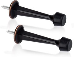 2 Pack Solid Rigid Door Stops – Heavy Duty Door Stoppers Wall Protector with Sof