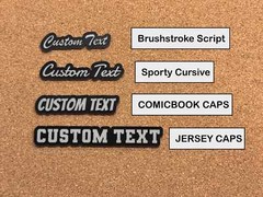 Custom Engraved Car Name Emblem Badge – Black with Gray – Customized Text Names!