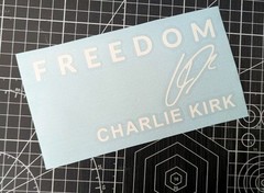 6″ Freedom Charlie Kirk Usa Car Window Decal Sticker