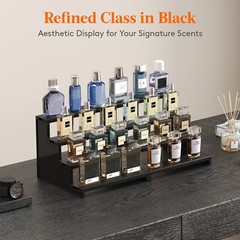 Lifewit Plastic 9 Inch Dark Cologne Stand, Step Perfume Organizer