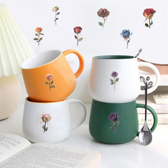 50PCS Dried Roses Stickers Aesthetic PET Transparent Stickers Vintage Gothic Flo