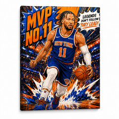 MVP No.11 New York Basketball Canvas Wall Art Comic Sports Poster Man Cave Decor