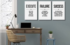 Inspirational Print – Framed Canvas Wall Art Success Quote, Office Wall Art, …