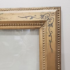 Gold Picture Frame 16×26 Beaded Liner Scrolls Neutral Traditional Elegant Wall