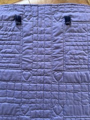 VTG Patchwork Quilted 42/51 Large Country Cottage Primitive Wall Hanging