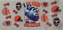 CHICAGO BEARS Football UV DTF Transfer Sticker Cup Wrap DIY Cups Glasses Bottles
