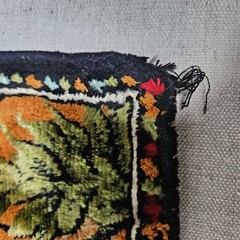 VTG Velvet Tapestry Rug Wall Hanging Pheasant Forest Cabin Hunting Lodge Lebanon